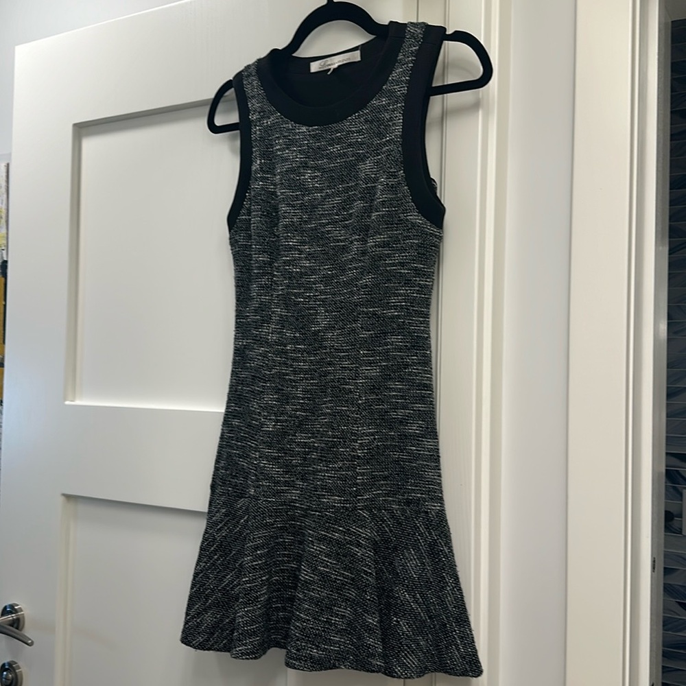 Lovers + Friends sleeveless black tweed dress